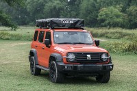Tente de toit automatique 4 saisons imperméable pour 4 personnes, en tissu doux, avec poteaux en aluminium, pour le camping en plein air, en tissu de coton