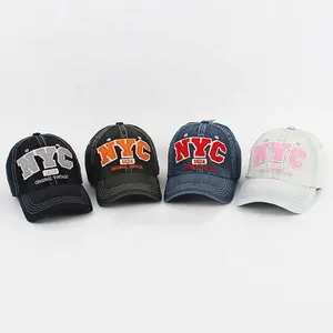 Factory Wholesale High Quality Outdoor Fashion Hat NYC Patch Spring Baseball Cap