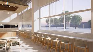 Mostrador de Exhibición para Comida Rápida, Personalizado, de Acero Inoxidable y MDF |   Mostrador Moderno y Ecológico con Iluminación LED para Restaurante/Cafetería - Product Image 5