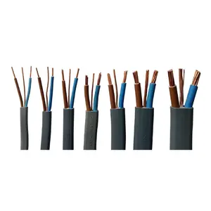 Kupfer leiter PVC-beschichtet 1,5mm 2,5mm flaches Doppel-und Erdung kabel Haushalts drähte Kabel preis pro Rolle