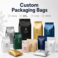 Sacs en papier kraft écologiques avec soufflet latéral de 250g, 500g, 1kg, biodégradables, pour emballage alimentaire et café, avec valve