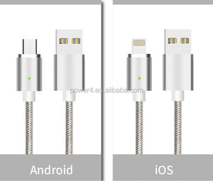 De Nylon trenzado usb magnético <span class=keywords><strong>cable</strong></span> de datos <span class=keywords><strong>para</strong></span> <span class=keywords><strong>iPhone</strong></span> 7plus Sistema IOS y Android - Product Image 2