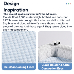 Upgraded <strong>Cool</strong> Ice Fabric Chew Resistant Pet Cooling <strong>Mat</strong> for Small Medium Large Dogs <strong>Cats</strong> Summer Sofa Rest Cushion - Product Image 2