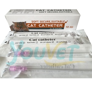 Penggunaan klinik hewan peliharaan kateter urin kucing sekali pakai medis 3fr 1.0*130 4fr 1.3 dengan/tanpa lubang samping Stylet/akhir kateter kucing terbuka - Product Image 4