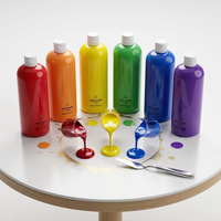 Peinture acrylique fluide professionnelle non toxique 500 ml haute brillance pour toile vierge, bois, sans silicone, pour l'art DIY