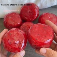Jouet à presser artisanal en TPR en forme de smoothie pastèque, avec fonction de création de trous, effet sable, anti-stress, pour le développement de la préhension, vente en gros