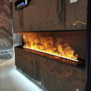 Cheminée électrique avec effet <span class=keywords><strong>de</strong></span> flamme LED, <span class=keywords><strong>insert</strong></span> 100x21x20cm, acier et verre trempé, design moderne et luxueux, utilisation intérieure - Product Image 5