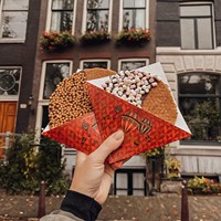 Support jetable pour gaufres bulle, gaufres et biscuits, en papier alimentaire gaufré biodégradable, avec logo personnalisé, pour Stroopwafels et gaufres néerlandaises