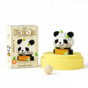 <strong>Lele</strong> Brother Building <strong>Blocks</strong> Custom Panda Series Magic Micro Bricks Puzzle for Boys Birthday Gift with Display Toys - Product Image 3