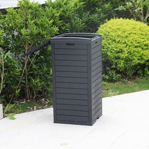 Poubelle à <span class=keywords><strong>compost</strong></span> en plastique de 38 gallons pour patios, cuisines et divertissements en plein air, avec couvercle et <span class=keywords><strong>bac</strong></span> d'égouttement - Product Image 4