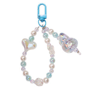 Thong guan Cute Sparkling <span class=keywords><strong>Rabbit</strong></span> Doll Schlüssel bund Anhänger Cartoon Anime Heart Burst Perlenkette Zubehör für Kopfhörer hülle - Product Image 1