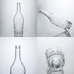 Fancy 700ml Glass Beverage <strong>Bottle</strong> with Textured Base for <strong>Sparkling</strong> Water Kombucha Soda High Clarity Decorative Glass Carafe - Product Image 2