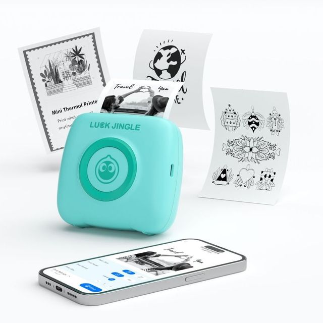 Factory Stock Mini Portable Thermal Printer for High Recognition Scanning 1000mAh Battery Supports Android/iOS for Note