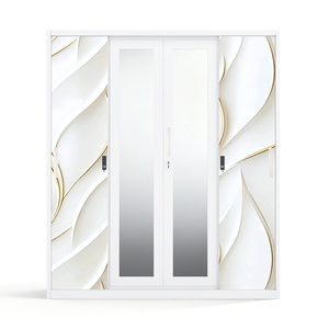 Armario de Acero con Puertas Corredizas, Armario Impreso de 4 Puertas de 1600 mm - Product Image 2