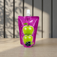Pochette à bec verseur de haute qualité avec impression en héliogravure pour l'emballage de jus aromatisé au raisin, étanche à l'humidité et scellée