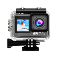 Caméra d'action 6K 30FPS avec écran tactile de 2,0 pouces, anti-vibration, Wi-Fi, grand angle, étanche, enregistrement vidéo ultra-clair, caméra de sport