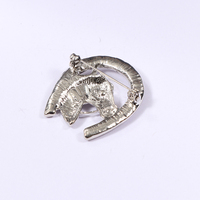 Broche en alliage de zinc de haute qualité, pas cher, avec strass blancs en forme de tête de cheval