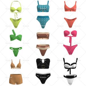 Traje de Baño de Una Pieza con Logotipo Personalizado en 3D, Bikini de Cintura Alta con Hebilla Metálica para Mujer - Product Image 3