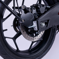Electric Motorcycle 72V Sport Street Digital Instrument Display USB Port Gold Front Fork Dual Disc Brake