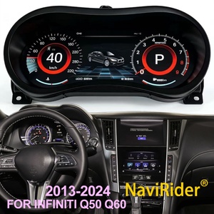สำหรับ Infiniti Q50 Q50L Q60 ปี 2013-2024 แผงหน้าปัดดิจิตอล LCD ชุดหน้าปัดแสดงผลเสมือนจริง พร้อมระบบนำทาง GPS มาตรวัดความเร็ว มาตรวัดรอบเครื่องยนต์ - Product Image 1