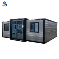 Bâtiment Modulaire Préfabriqué Extensible Moderne : Bureau, Chambres, Cuisine, Salle de Bain, Douche - Conteneur Pliant à Panneaux Sandwich
