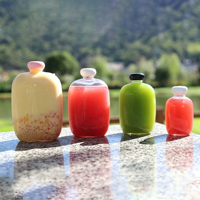 Bouteille de jus en plastique 100ml 250ml 350ml 500ml, bouteille de boisson artisanale 12oz 16oz, bouteille de jus de fruits avec bouchon champignon, bouteille de boisson