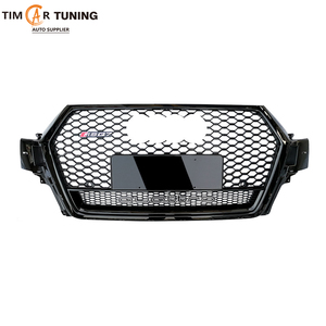 Grille de style nid d'abeille <span class=keywords><strong>Q7</strong></span>/SQ7 RSQ7 pour <span class=keywords><strong>Q7</strong></span> (2016-2019) Grille avant noire brillante/chromée OEM pour <span class=keywords><strong>Q7</strong></span>/SQ7 Facelift <span class=keywords><strong>RS</strong></span> Style Grill - Product Image 4