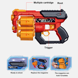 Jouets de pistolet pour enfants, pistolet à balles en <span class=keywords><strong>mousse</strong></span> souple, tir à plusieurs cartouches avec 12 fléchettes de <span class=keywords><strong>recharge</strong></span>, pistolet avec balles en <span class=keywords><strong>mousse</strong></span> souple pour enfants - Product Image 3