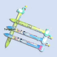 맞춤형 창의적인 3D 소프트 플라스틱 홍보용 인형 펜 검정 빨강 파랑 초록 4색 0.7mm 볼펜 맞춤형 열전사