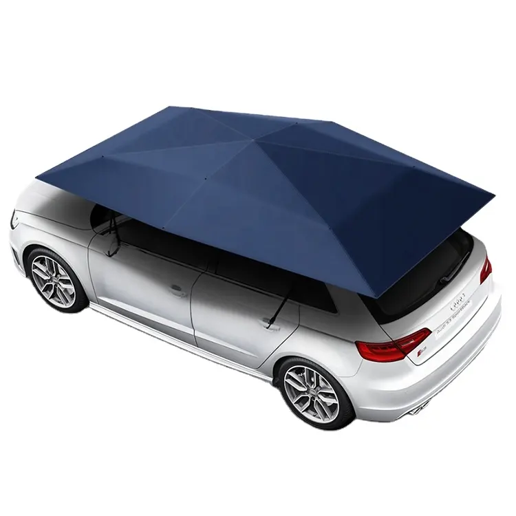 Yeni tasarım Anti-UV otomatik katlanır güneş gölge kaplama çatı araba kılıfı araba şemsiyesi