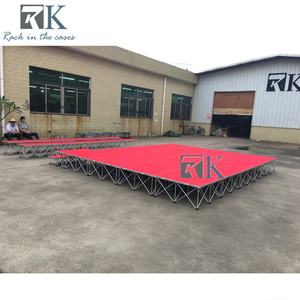 Scène de plateforme facile à installer, finition en tapis rouge, scène portable - Product Image 2