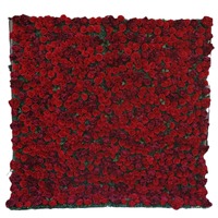 Toile de fond artificielle en tissu de fleur de rose rouge cérémonie de mariage décoration photographique décoration murale tenture murale