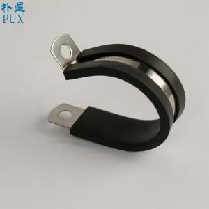 HARDWARE PARTS HOSE RETAINER of FIRE EXTINGUISHER HS Code 84249010 P Type Rubber Lined cable clamps R shape hose clamps