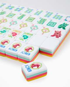 Juego de fichas de mahjong americanas de lujo, nuevas, de acrílico 160, impresas con UV y grabadas, para juegos en casa y de viaje. - Product Image 5