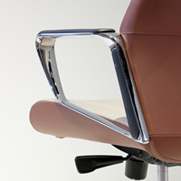 Chaise de bureau de luxe à dossier haut en cuir PU, chaise de direction avec fonction de verrouillage inclinable à n'importe quel angle