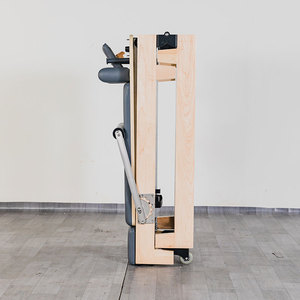 Reformer de <span class=keywords><strong>Pilates</strong></span> pliable en bois d'érable, durable, écologique et portable, avec résistance réglable, pour usage domestique, studio de <span class=keywords><strong>Pilates</strong></span> et salle de sport - Product Image 2