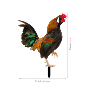 Accessoires de chasse pour hommes, décoration de jardin et de maison, statue de poulet, plastique écologique et durable, résistant aux intempéries, 28x22cm, décoration extérieure - Product Image 5