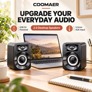 Altavoces multimedia para ordenador, 3W*2, altavoces con cable para PC, alimentados por USB, entrada auxiliar de 3,5mm, altavoces para juegos, ordenador portátil de escritorio - Product Image 3