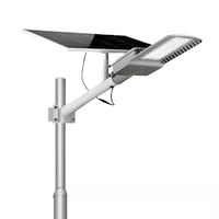 Lampadaires solaires LED étanches IP66 DC 200W ROHS pour usage routier, structure en alliage d'aluminium, télécommande, lumière du jour 6000K