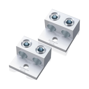 Клеммы заземления Blulu, 2 шт., алюминиевые, двойного назначения, механические, для двухпроводных кабелей (250 Mcm-6sol), производство Китай - Product Image 1