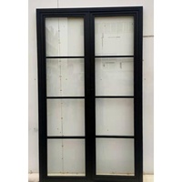 Meilleure qualité en fer patio double verre extérieur accordéon porte pliante portes d'entrée résidentielles à vendre