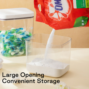 ANYA Large Capacity <strong>Container</strong> With One-Press Lid Laundry Room Organization and Storage Decor Airtight Dishwasher Pod Holder <strong>Set</strong> - Product Image 4
