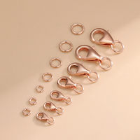 Fabrication de bijoux à bricoler soi-même classique 925 accessoires en argent Sterling 18k plaqué or homard fermoirs à ressort anneaux pour Bracelet collier