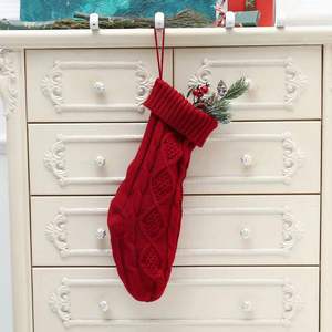 37CM kablo örme noel çorap noel ağacı asılı dekorasyon şenlikli noel asılı çorap - Product Image 3