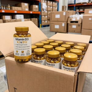 Capsules de vitamine D3 K2 B12 en gélules molles, soutien osseux, cardiaque et immunitaire, complément alimentaire, marque privée OEM ODM - Product Image 1