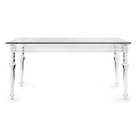 Rechteckiges Acryl-Esstisch-Set im Zeitgenössischen Stil für Zuhause & Hotel Luxuriöses Klassisches Design Event-Party-Hochzeits-Möbel