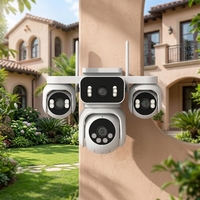 Caméra de surveillance extérieure PTZ sans fil 8MP avec suivi automatique, intelligence 360°, sécurité, Wi-Fi, sirène intégrée, carte SD