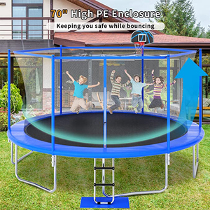 Trampolín grande de 6 pies, 8 pies, 10 pies, 12 pies, 14 pies, 16 pies, para exteriores, con recintos de red de seguridad - Product Image 2
