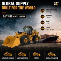 Zuverlässiger Cat 966 Radlader mit Klimatisierter Kabine für Sand- und Kiesbearbeitung sowie Hafenfracht-Handling