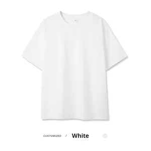 เสื้อยืดแขนสั้นผู้ชาย ผ้าคอตตอนหนา 230 กรัม ทรงหลวม สีพื้น ผ้าถัก 100% คอปกแบบลำลอง แบรนด์แฟชั่น รุ่นซัมเมอร์ - Product Image 4